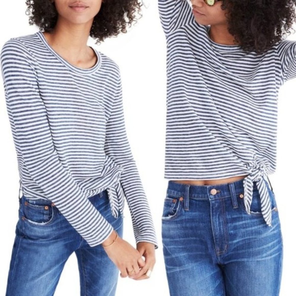 Madewell Soundcheck Side Tie Tee || Medium